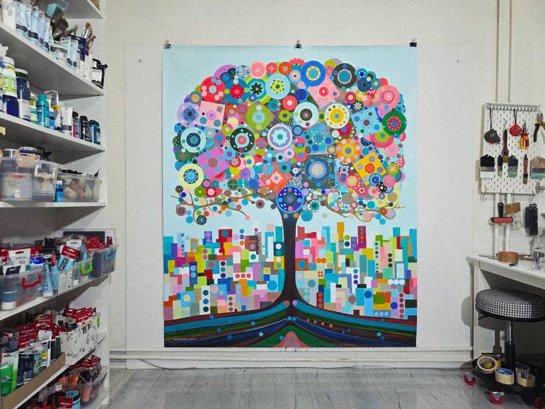 Original Color Field Painting Abstract Painting by Alexandra Djokic