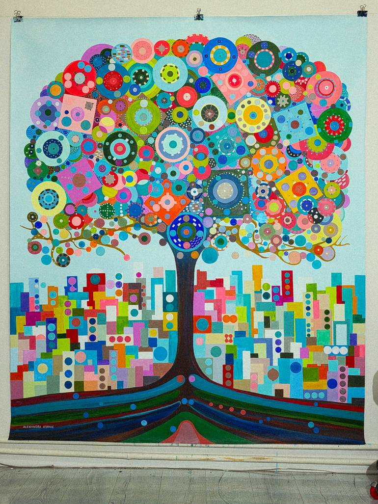 Original Color Field Painting Abstract Painting by Alexandra Djokic