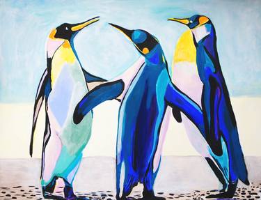 Three penguins / 70 x 54 cm thumb