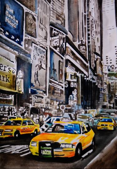 Print of Modern Cities Paintings by Alexandra Djokic