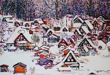Winter Village  / 70 x 50 cm thumb