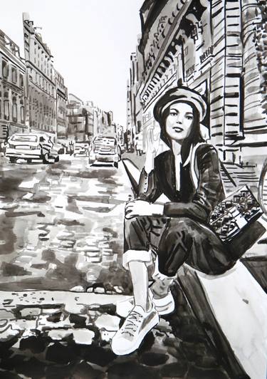 Print of Modern Women Drawings by Alexandra Djokic