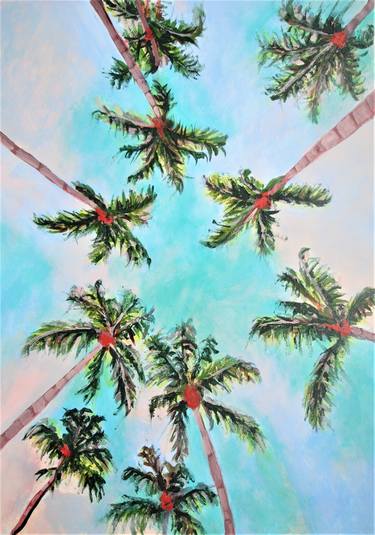 Palm trees / 70 x 50 cm thumb
