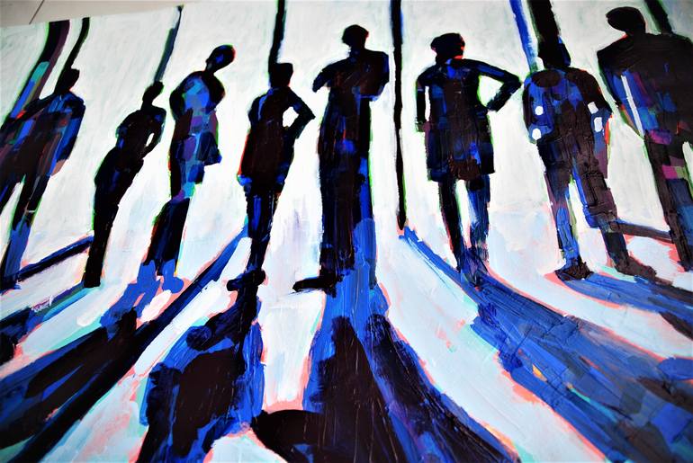 Original Abstract People Painting by Alexandra Djokic