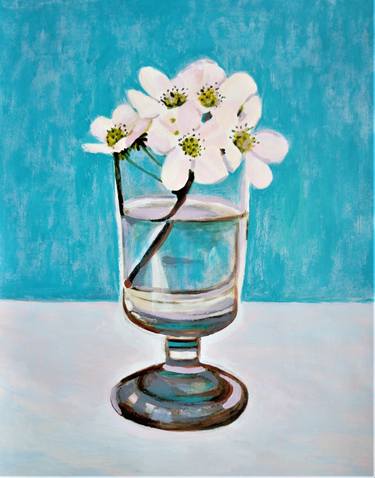 White flowers in vase / 70 x 55.5 cm thumb