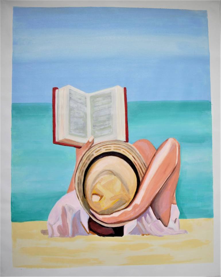 Original Beach Painting by Alexandra Djokic