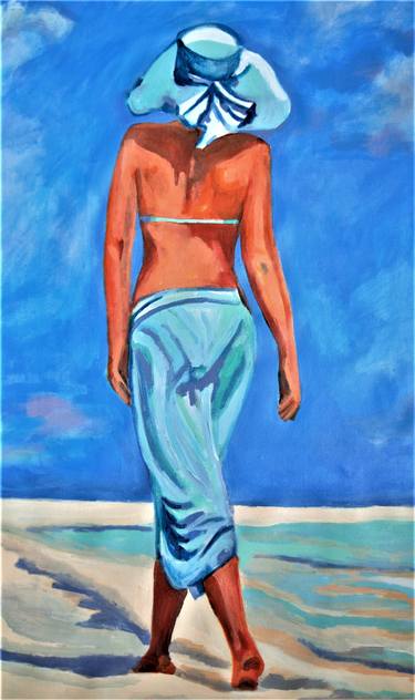 Print of Figurative Beach Paintings by Alexandra Djokic