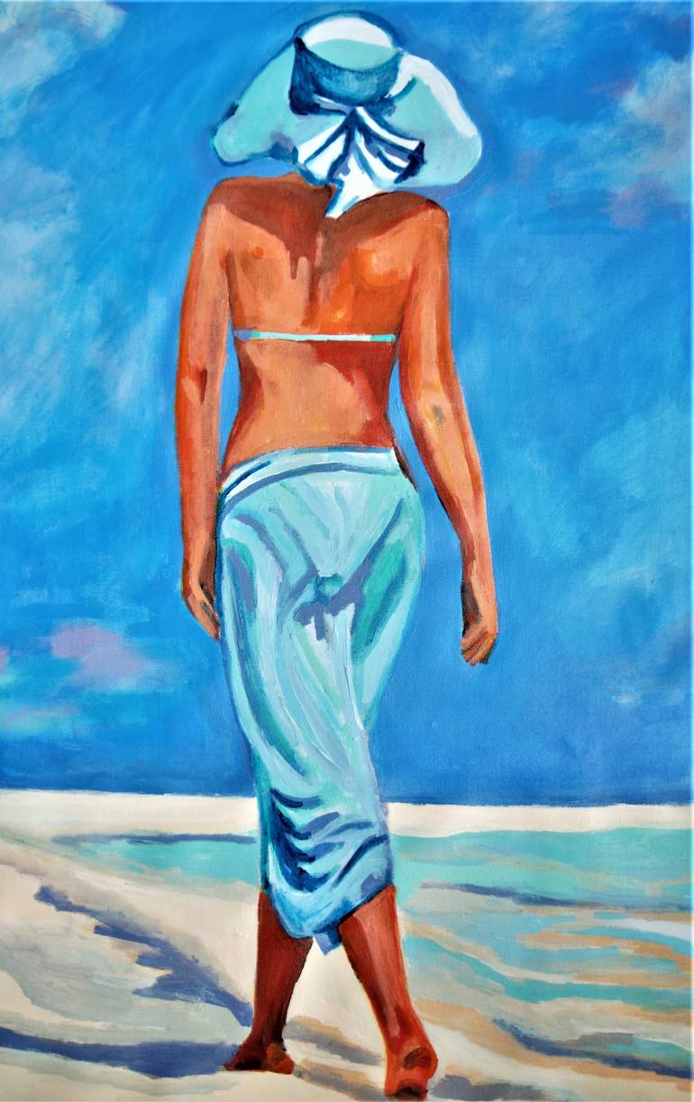 Original Beach Painting by Alexandra Djokic