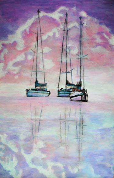 Original Figurative Boat Paintings by Alexandra Djokic