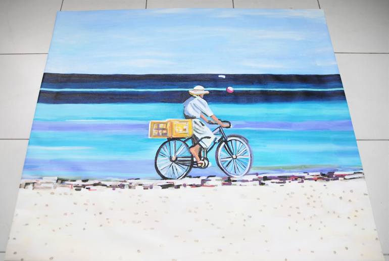 Original Bicycle Painting by Alexandra Djokic