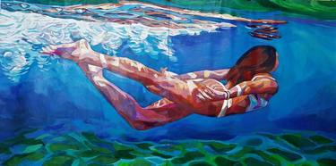 Original Figurative Beach Paintings by Alexandra Djokic