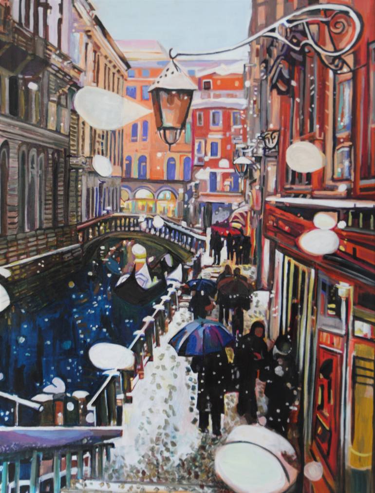 Original Documentary Architecture Painting by Alexandra Djokic