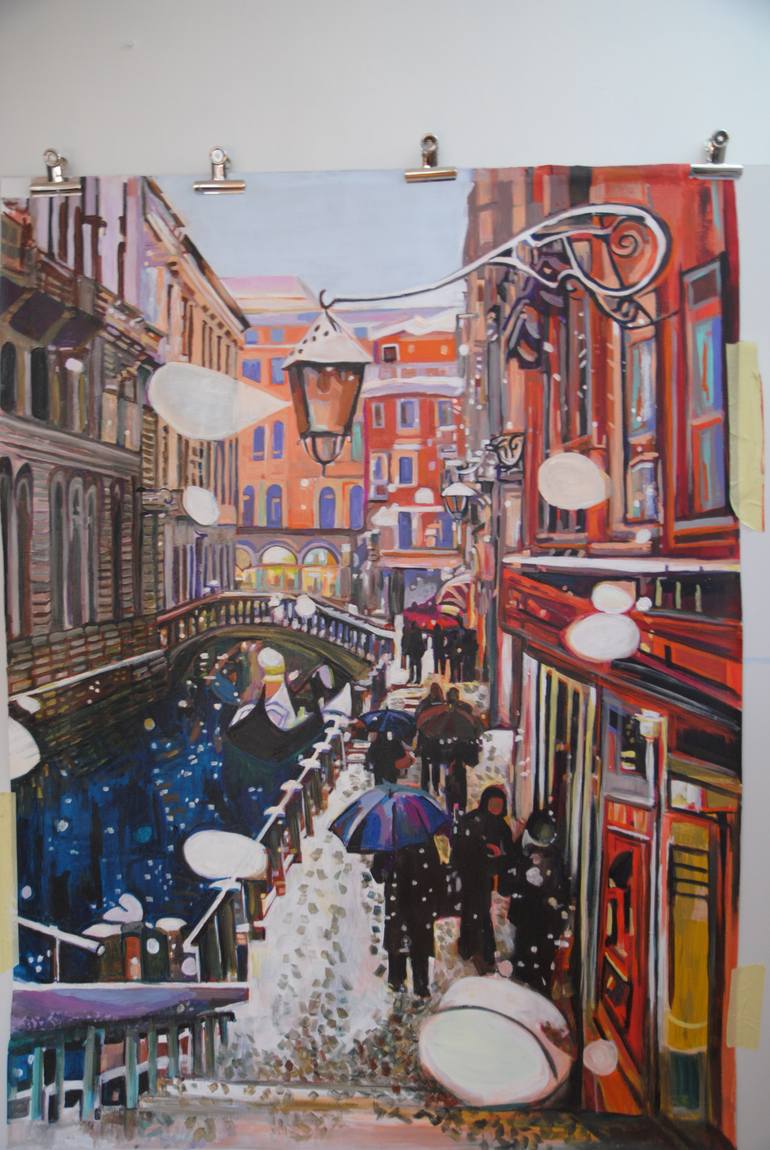 Original Documentary Architecture Painting by Alexandra Djokic