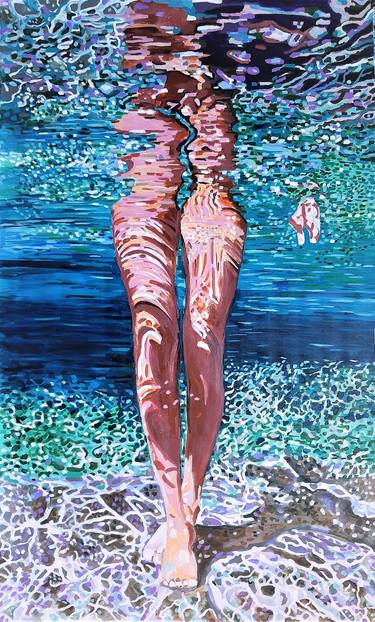 Print of Figurative Beach Paintings by Alexandra Djokic