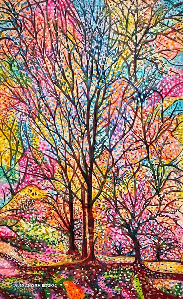 Original Figurative Tree Paintings by Alexandra Djokic