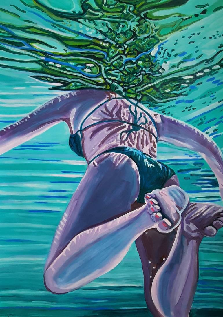 Print of Figurative Beach Painting by Alexandra Djokic
