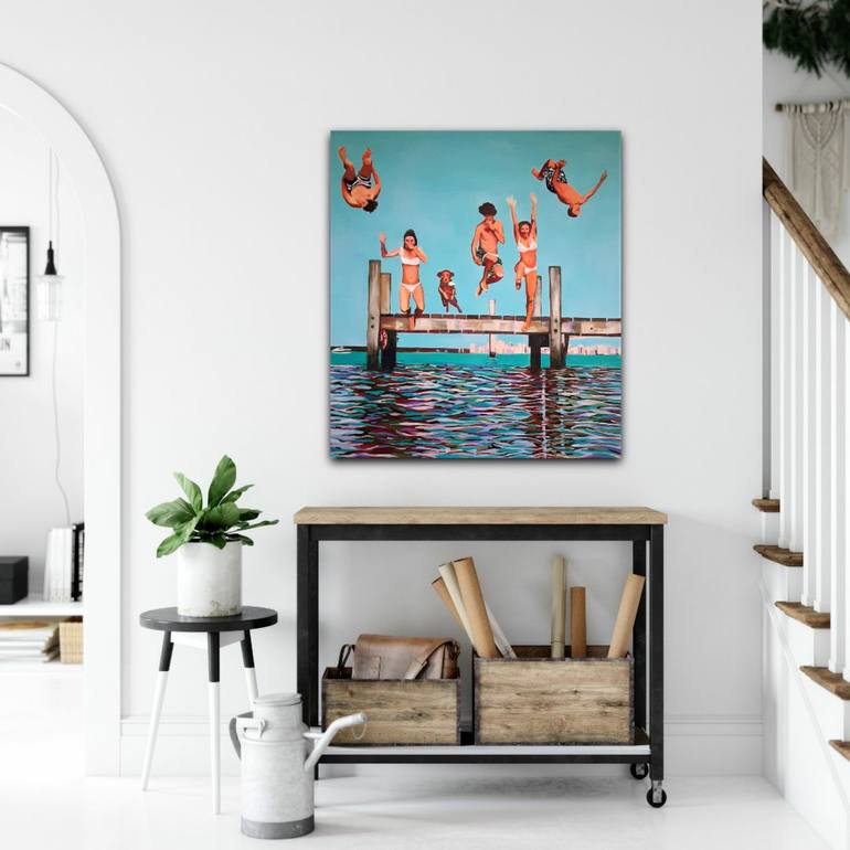 Original Beach Painting by Alexandra Djokic