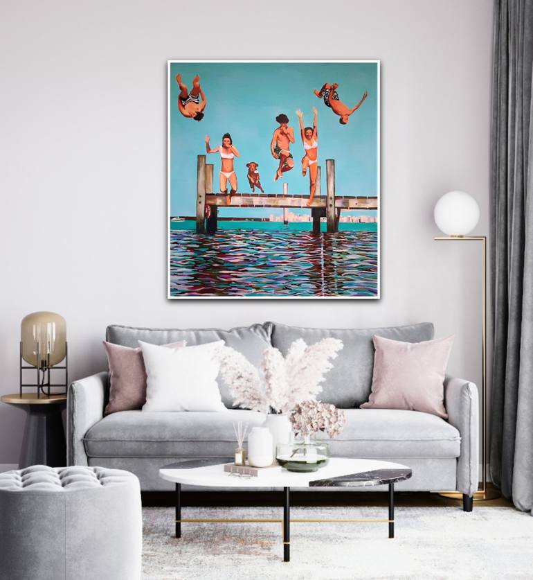 Original Fine Art Beach Painting by Alexandra Djokic