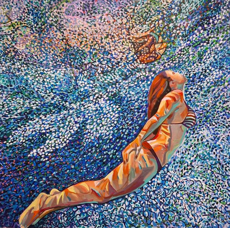 Print of Modern Beach Paintings by Alexandra Djokic