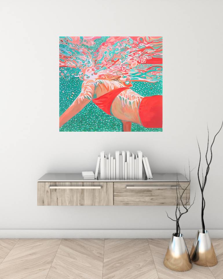 Original Figurative Beach Painting by Alexandra Djokic