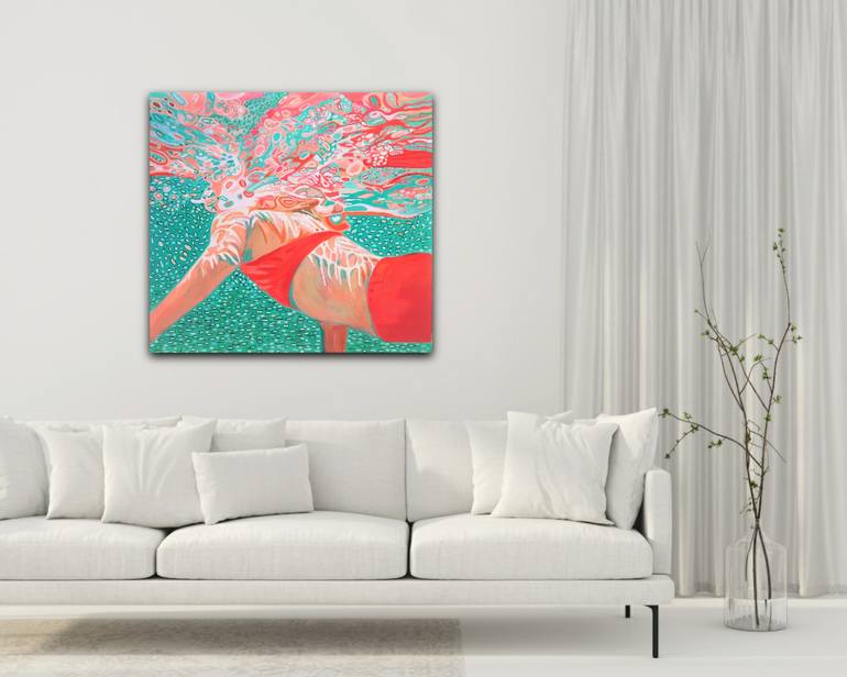 Original Figurative Beach Painting by Alexandra Djokic