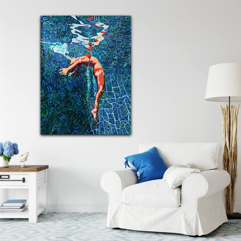 Original Fine Art Beach Painting by Alexandra Djokic