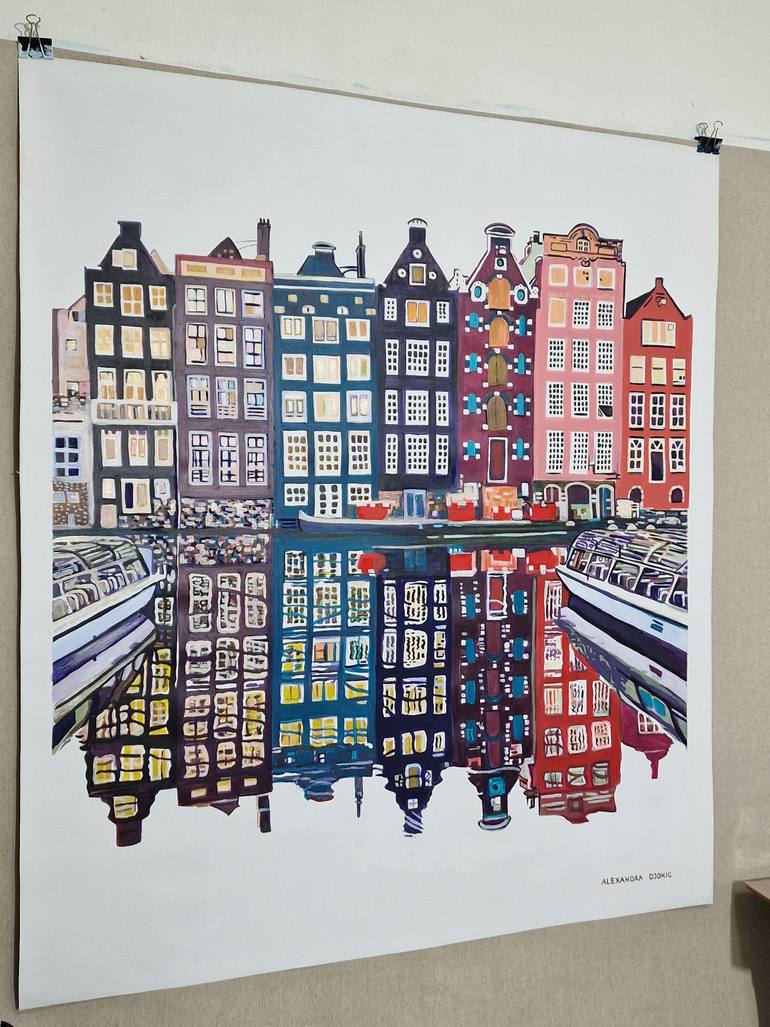 Original Figurative Architecture Painting by Alexandra Djokic