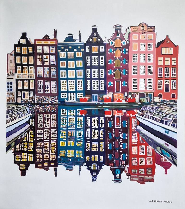 Original Figurative Architecture Painting by Alexandra Djokic