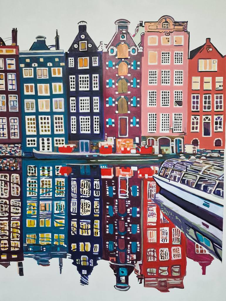 Original Figurative Architecture Painting by Alexandra Djokic