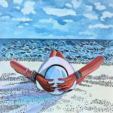 Print of Modern Beach Paintings by Alexandra Djokic