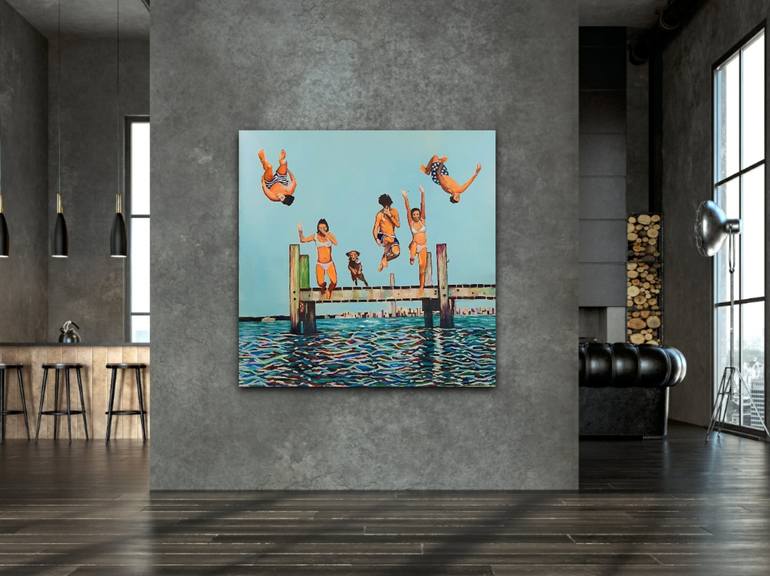 Original Fine Art Beach Painting by Alexandra Djokic