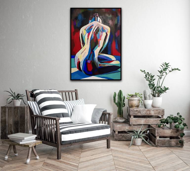 Original Abstract Erotic Painting by Alexandra Djokic