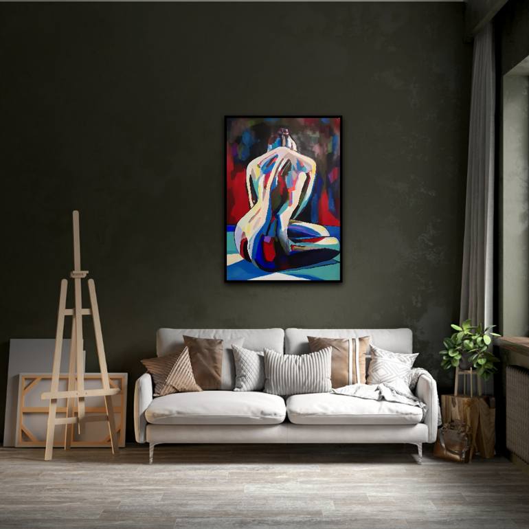 Original Abstract Erotic Painting by Alexandra Djokic