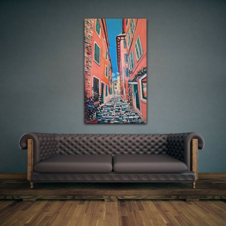 Original Figurative Architecture Painting by Alexandra Djokic