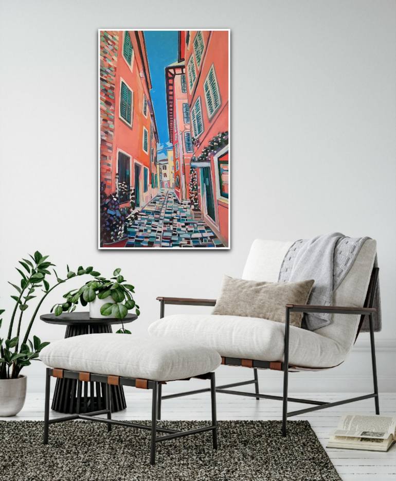 Original Figurative Architecture Painting by Alexandra Djokic