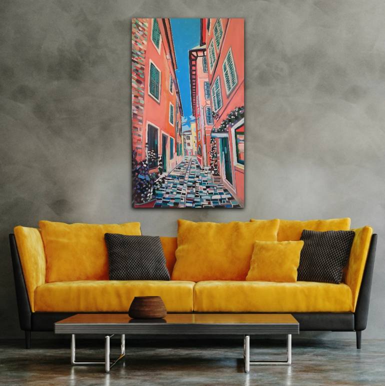 Original Figurative Architecture Painting by Alexandra Djokic