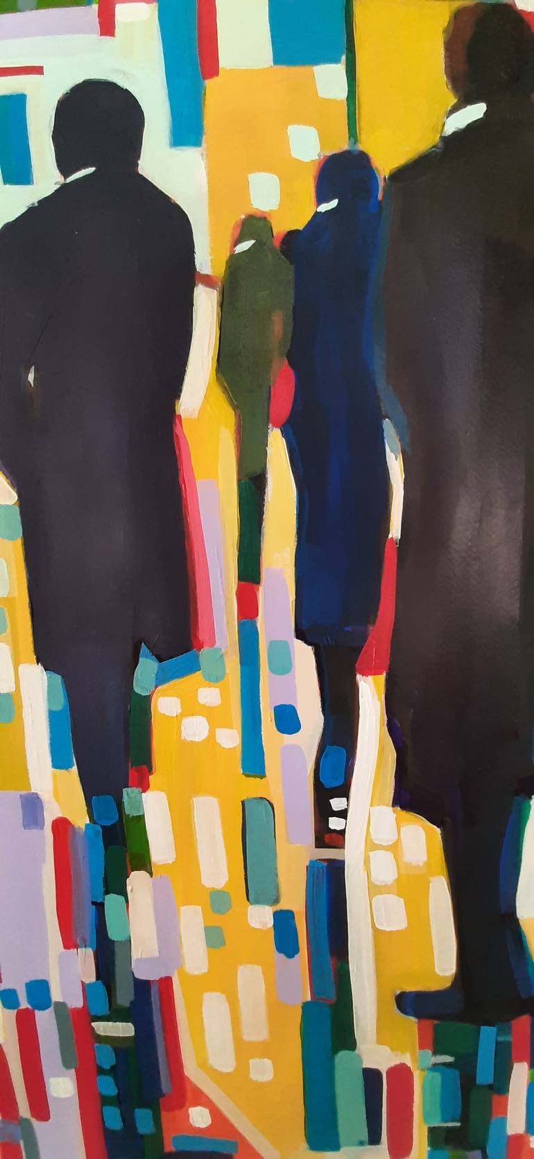 Original Abstract People Painting by Alexandra Djokic