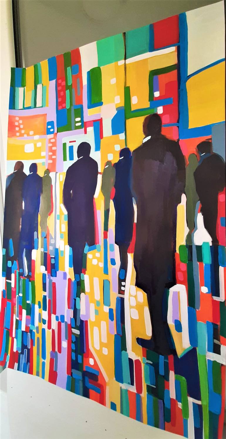 Original Abstract People Painting by Alexandra Djokic