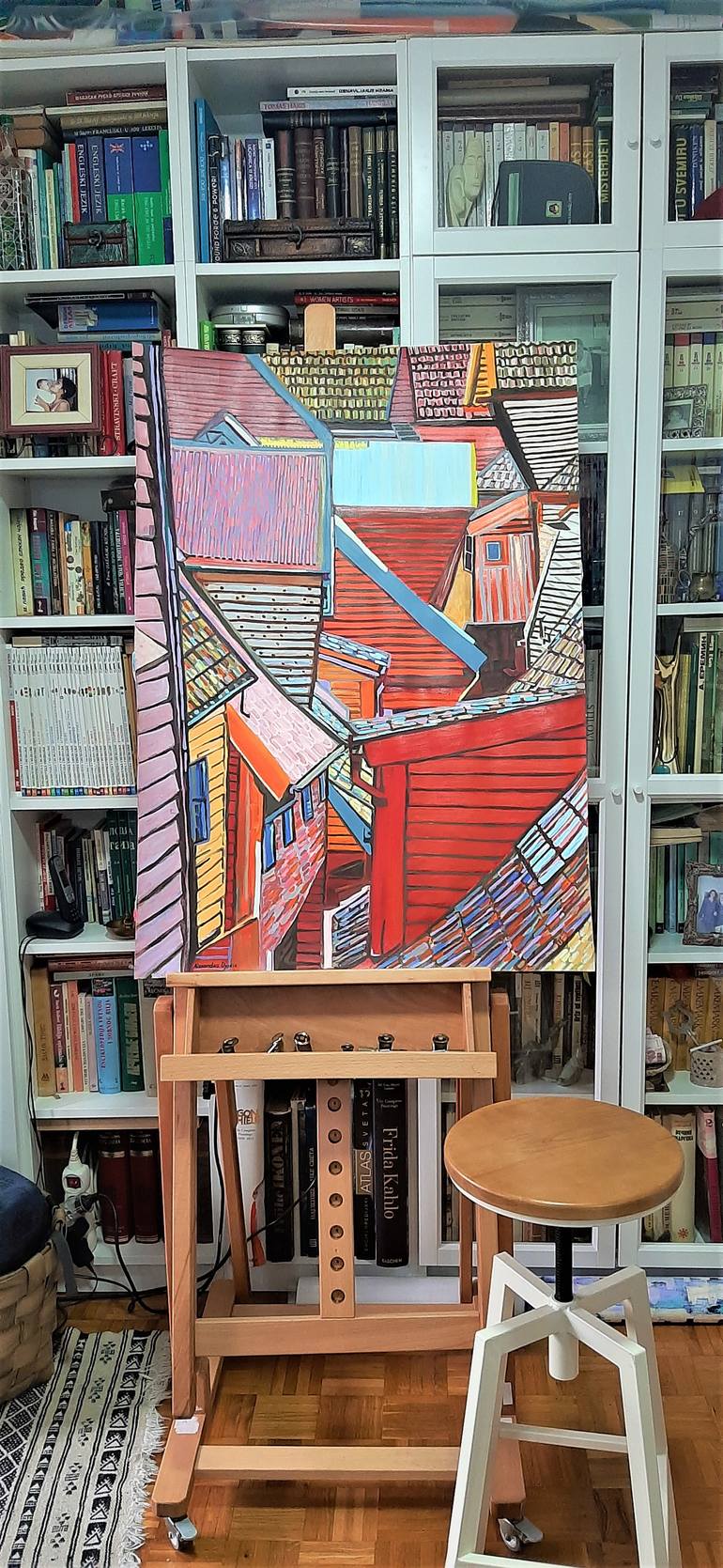 Original Architecture Painting by Alexandra Djokic