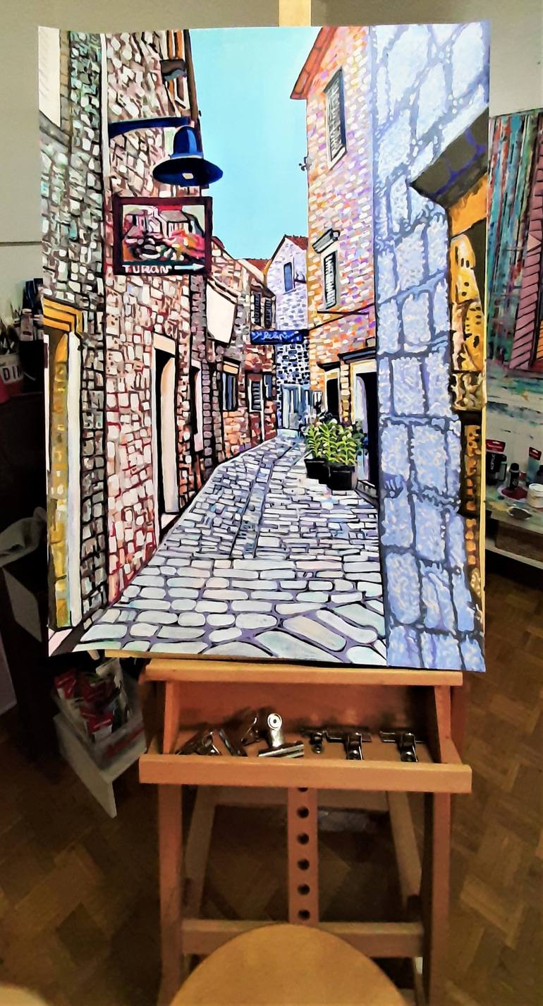 Original Contemporary Architecture Painting by Alexandra Djokic