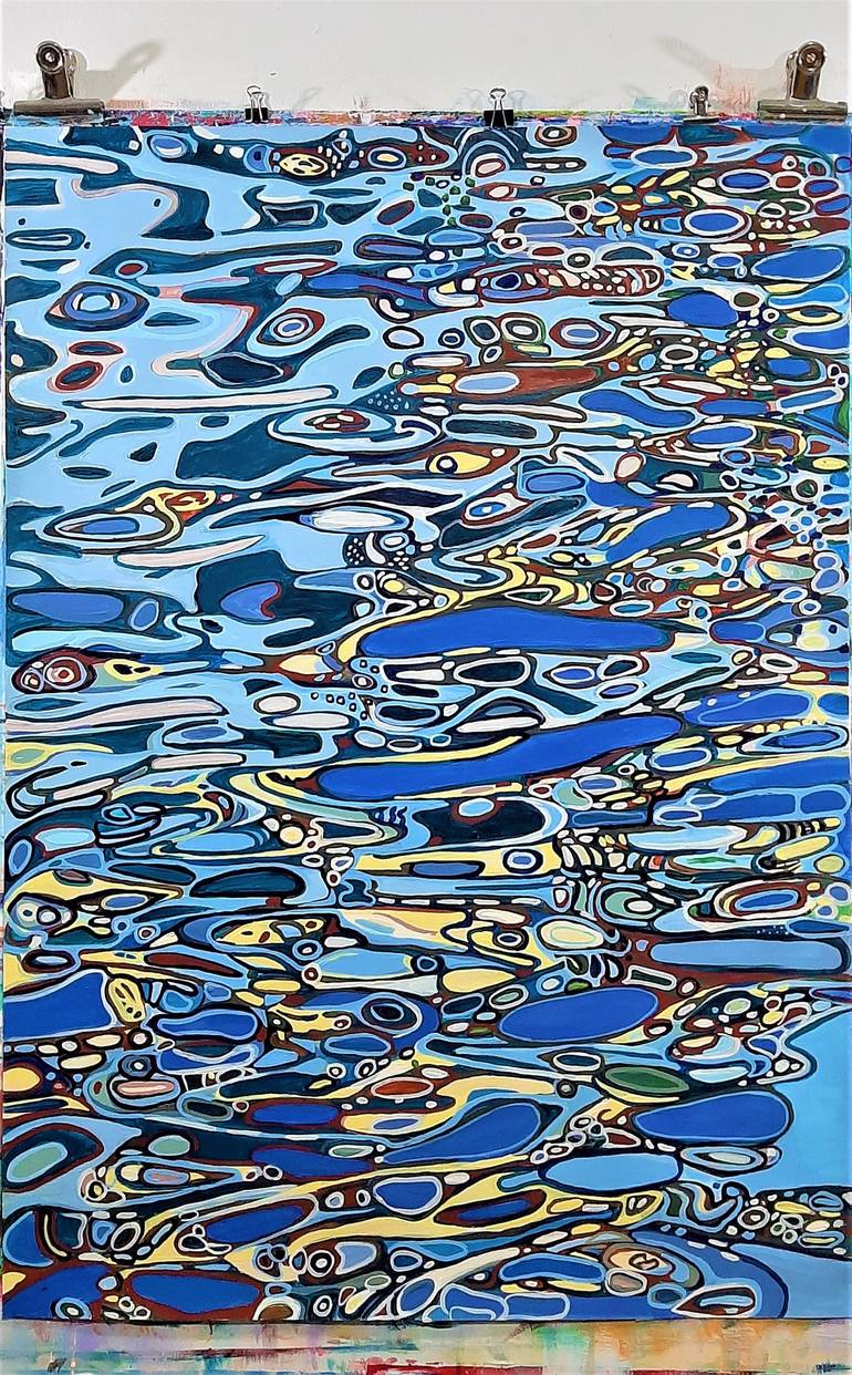Original Contemporary Water Painting by Alexandra Djokic