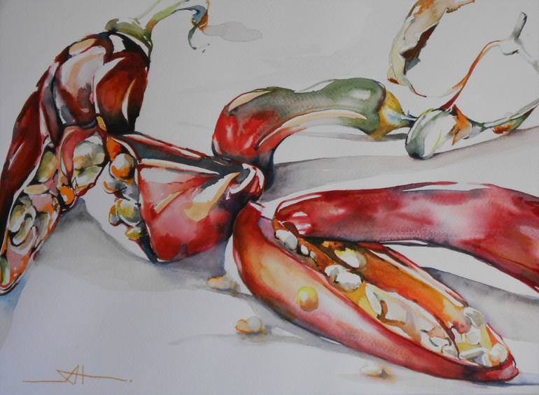 Original Fine Art Still Life Paintings by Akemi Watanabe