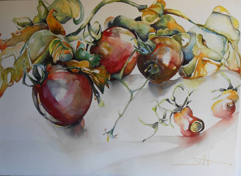Original Fine Art Garden Paintings by Akemi Watanabe