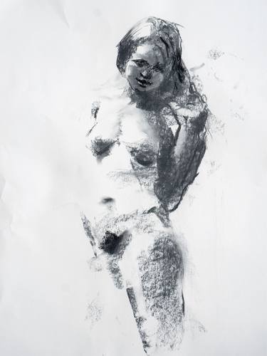 Original Figurative Nude Drawings by Zach Krasner