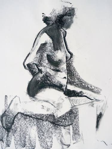 Original Figurative Nude Drawing by Zach Krasner