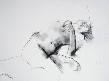 Original Figurative Nude Drawing by Zach Krasner