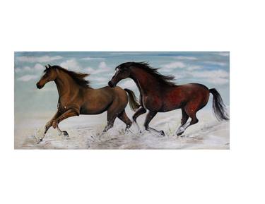 Print of Horse Paintings by Vasuki Shankar