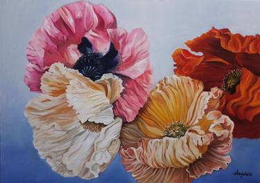 Original Contemporary Floral Paintings by Anna Rita Angiolelli