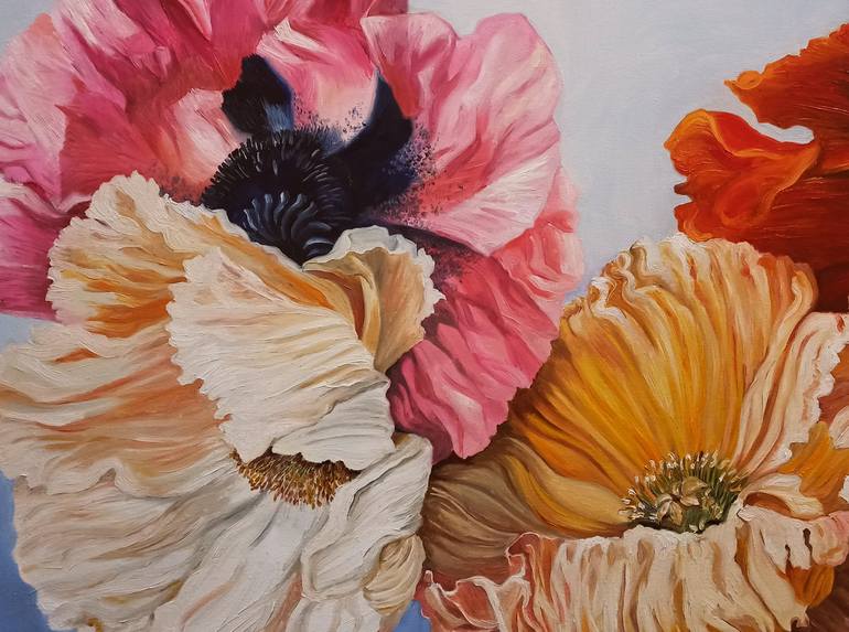Original Contemporary Floral Painting by Anna Rita Angiolelli