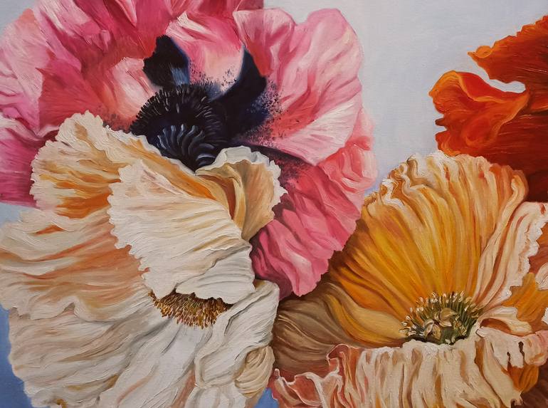 Original Contemporary Floral Painting by Anna Rita Angiolelli
